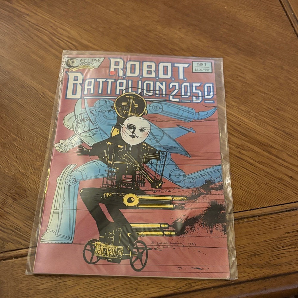 Eclipse Robot Battalion 2050 Comic with Blue and Red Cover